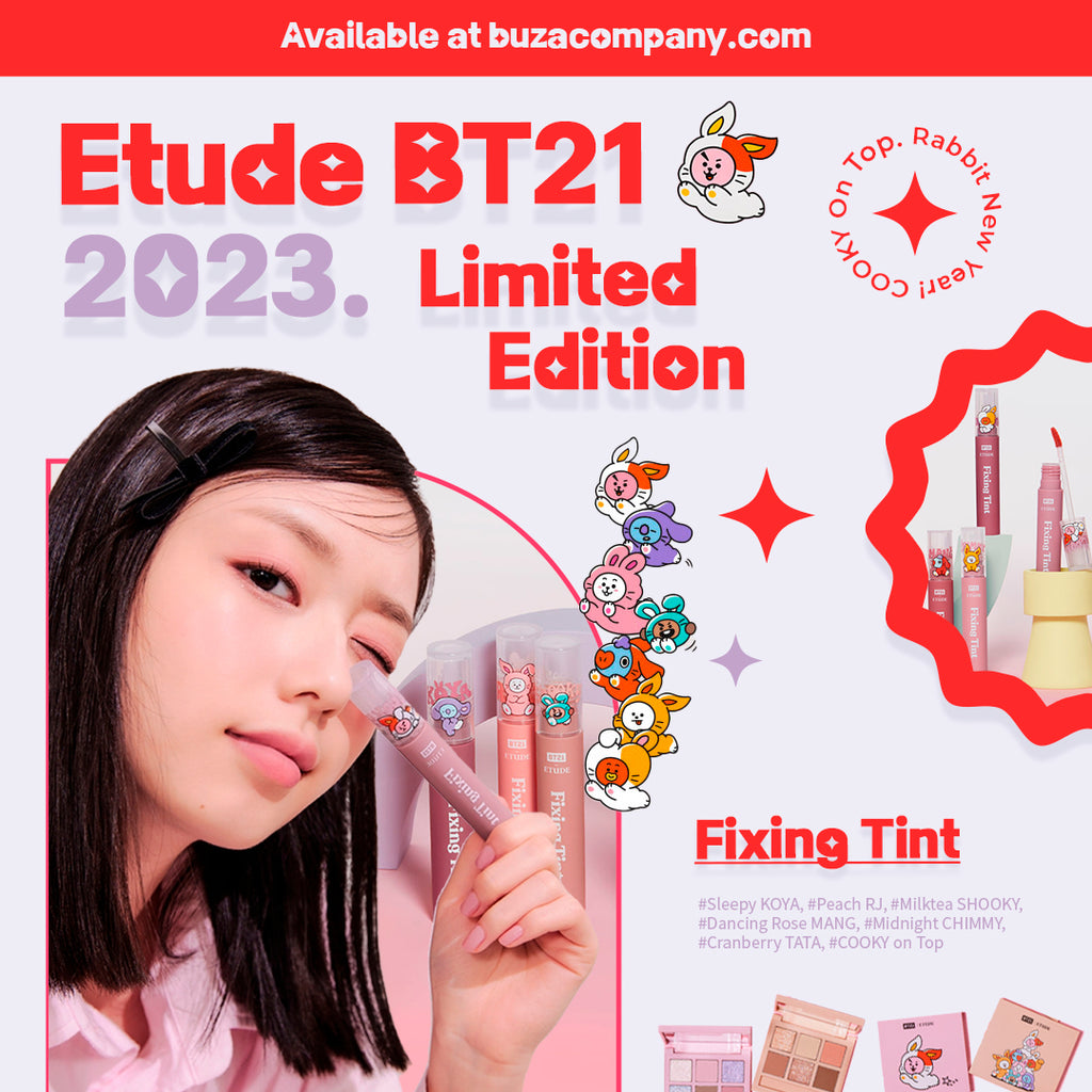 'Etude BT21 2023 Limited Edition'💜Rabbit New Year! COOKY On Top🐰