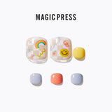 Magic Press Toenail Tip #Rainbow Smile